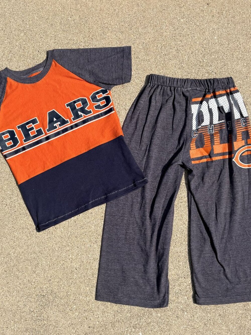 Chicago Bears NFL Football handmade toddler outfit t-shirt pajama set size 4t